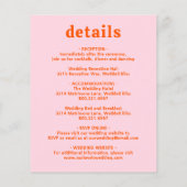 Retro QR Code Rosa Budget Einladung Flyer (Hinten)