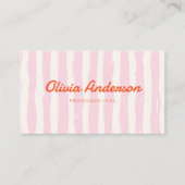 Retro QR Code Rosa Handgezogene Girly Boho Visitenkarte (Vorderseite)