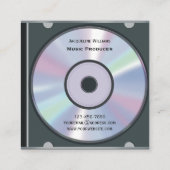 Retro-QR-Code Rosa Musik-CD-Hülle Quadratische Visitenkarte (Rückseite)