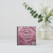 Retro-QR-Code Rosa Musik-CD-Hülle Quadratische Visitenkarte (Stehend Vorderseite)