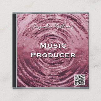 Retro-QR-Code Rosa Musik-CD-Hülle Quadratische Visitenkarte