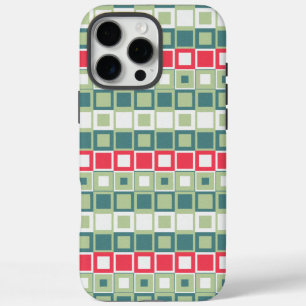 Retro-Quadrat-Blockmuster iPhone 16 Pro Max Hülle