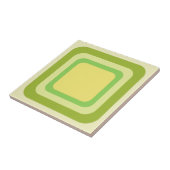 Retro Quadrat Grün Gelb Fliese (Seite)