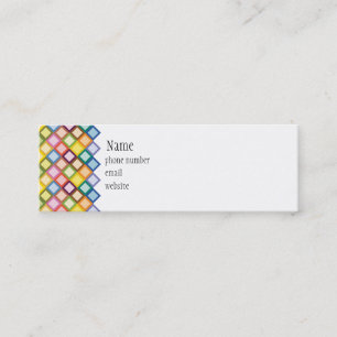 Retro Quadrat-helle dünne Visitenkarte