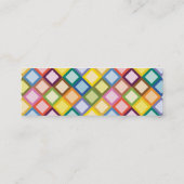 Retro Quadrat-helle dünne Visitenkarte (Rückseite)