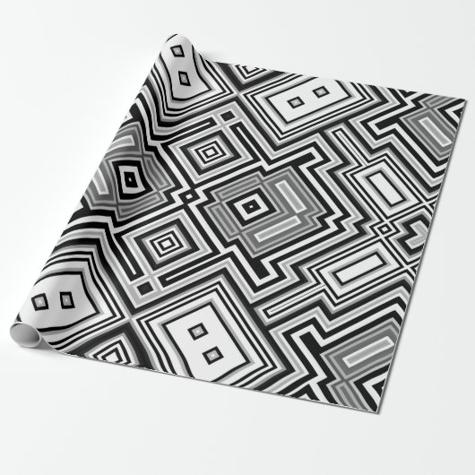 Retro Quadrat Hintergrund Geschenkpapier (Ungerollt)