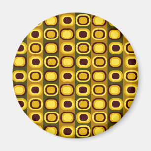 Retro Quadrat-Magnet Browns Magnet