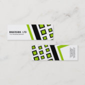 Retro Quadrat-MiniVisitenkarten Mini Visitenkarte (Vorne/Hinten)