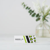 Retro Quadrat-MiniVisitenkarten Mini Visitenkarte (Stehend Vorderseite)