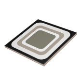 Retro Quadrat Schwarz Grau Weiß Fliese (Seite)
