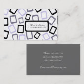 Retro Quadrat-Visitenkarten Visitenkarte (Vorne/Hinten)