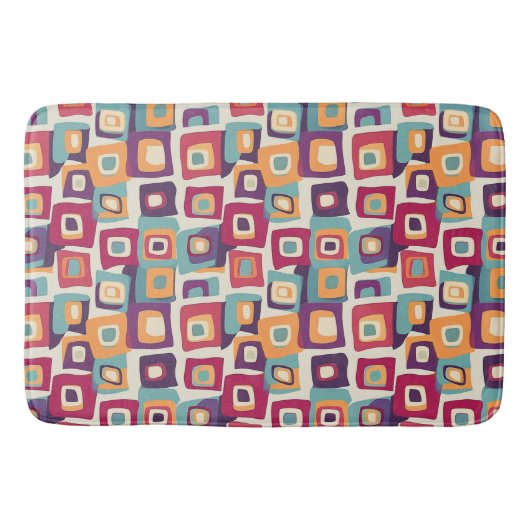 Retro Quadrate Badematte (Vorderseite)