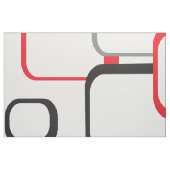 Retro-Quadrate Geometrisches Muster Red Grau Schwa Stoff (Fat Quarter (45,7 x 55,9 cm))