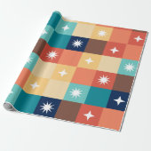 Retro Quadrate Geschenkpapier (Ungerollt)