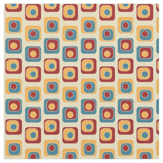 Retro-Quadrate in hellen Farben Stoff (Nahaufnahme)