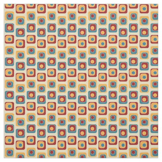 Retro-Quadrate in hellen Farben Stoff (Muster)
