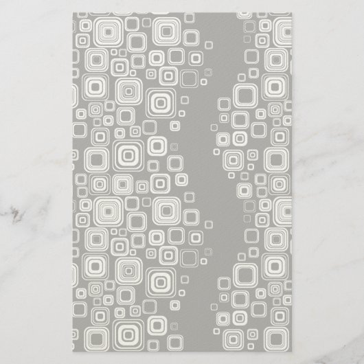 Retro-Quadrate in Schwarz-Weiß Briefpapier (Vorderseite)