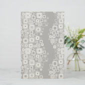 Retro-Quadrate in Schwarz-Weiß Briefpapier (Stehend Vorderseite)