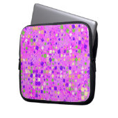 Retro-Quadrate! Laptopschutzhülle (Vorderseite Links)