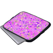 Retro-Quadrate! Laptopschutzhülle (Vorne Knopf)