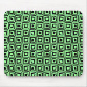 Retro-Quadrate - Minze grün auf schwarz Mousepad (Vorne)