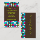 Retro-Quadrate Mosaikfliesen Visitenkarte (Vorne/Hinten)