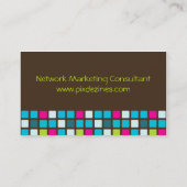 Retro-Quadrate Mosaikfliesen Visitenkarte (Rückseite)