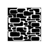 Retro-Quadrate-Muster Gummistempel (Prägung)