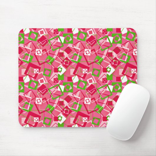 Retro-Quadrate-Muster Mousepad (Mit Mouse)