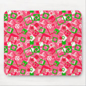 Retro-Quadrate-Muster Mousepad (Vorne)