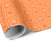 Retro-Quadrate - Orange 02-Schatten Geschenkpapier (Rolleneckpunkt)
