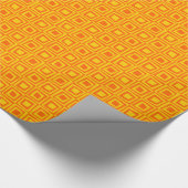 Retro-Quadrate - Orangenfarben Geschenkpapier (Ecke)