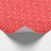 Retro-Quadrate - Rot und Rosa Geschenkpapier (Ecke)