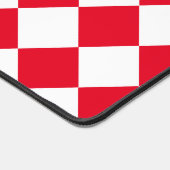 Retro-Quadrate rot und weiß Retro Schreibtischunterlage (Ecke)