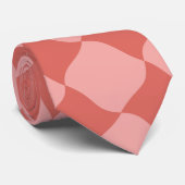 Retro-Quadrate rotes Muster Krawatte (Gerollt)