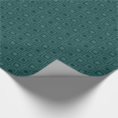 Retro-Quadrate - Schatten der Grünen 02 Geschenkpapier (Ecke)