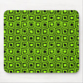 Retro-Quadrate - Schwarz-Schriftzeichen Mousepad (Vorne)