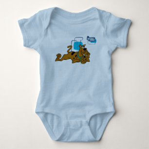 Retro Quadrate Scooby-Doo, das sich hinlegt Baby Strampler