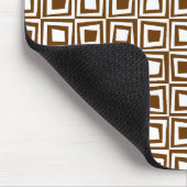 Retro-Quadrate - Walnut on White Mousepad (Ecke)