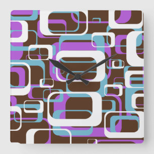 Retro Quadratische Wanduhr