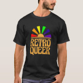 Retro Que (LGBTQ schwulenlesbisches Transgender) T-Shirt (Vorderseite)