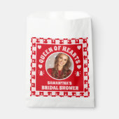 Retro Queen of Hearts Brautparty Foto Geschenktütchen (Vorderseite)