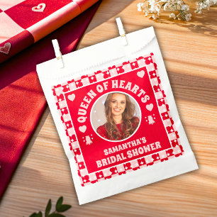Retro Queen of Hearts Brautparty Foto Geschenktütchen