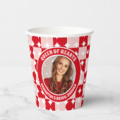 Retro Queen of Hearts Brautparty Foto Pappbecher (Vorderseite)