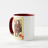 Retro Queen of Hearts Tasse (Vorderseite Links)