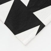 Retro-Quilt (schwarz & weiß) Fleecedecke (Ecke)