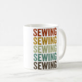 Retro-Quilten Nähen Quilter Kaffeetasse (VorderseiteRechts)