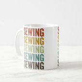 Retro-Quilten Nähen Quilter Kaffeetasse (Vorderseite Links)