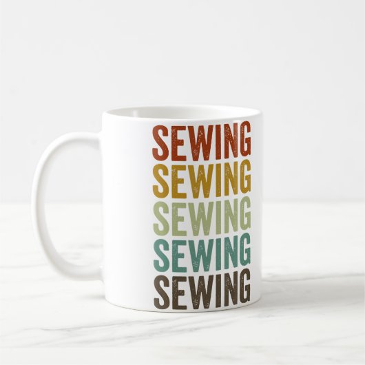Retro-Quilten Nähen Quilter Kaffeetasse (Links)