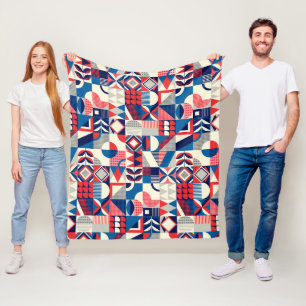 Retro-Quilting Fleecedecke